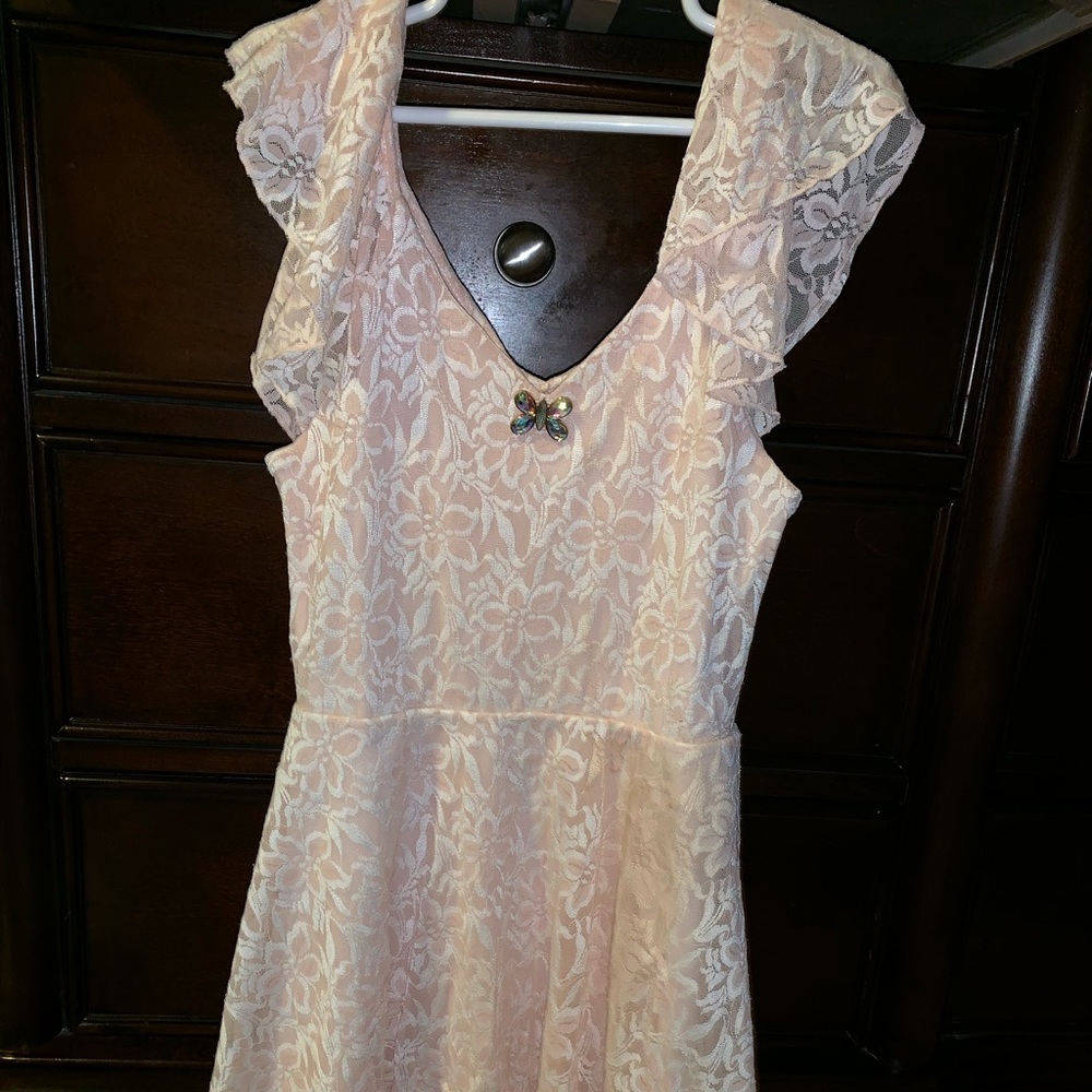 Girls Disney Cinderella lace embellished dress